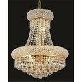 Lighting Business 1800D16G-RC 16 D x 20 in. Primo Collection Hanging Fixture - Royal Cut, Gold LI2221102